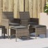 Sofá de jardín 2 plazas con mesa y taburetes ratán PE