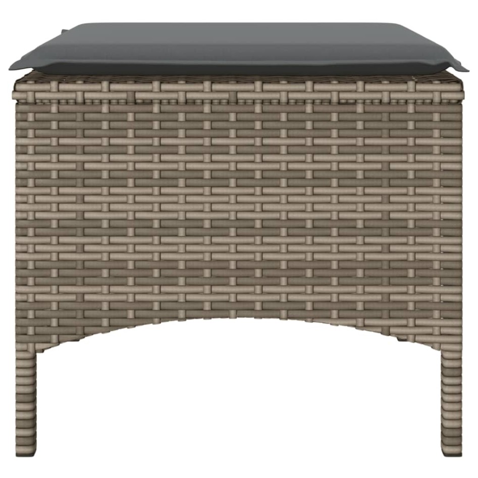 Sofá de jardín 2 plazas con mesa y taburetes ratán PE