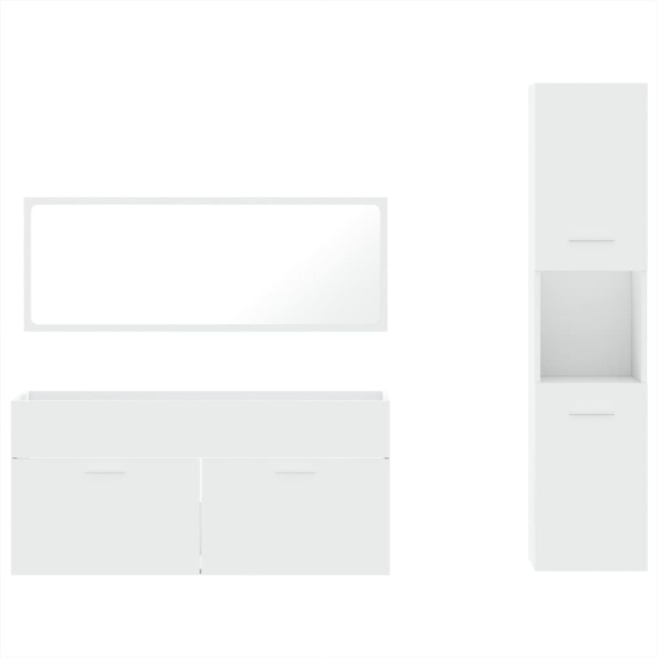 Juego de muebles de baño 3 pzas madera contrachapada