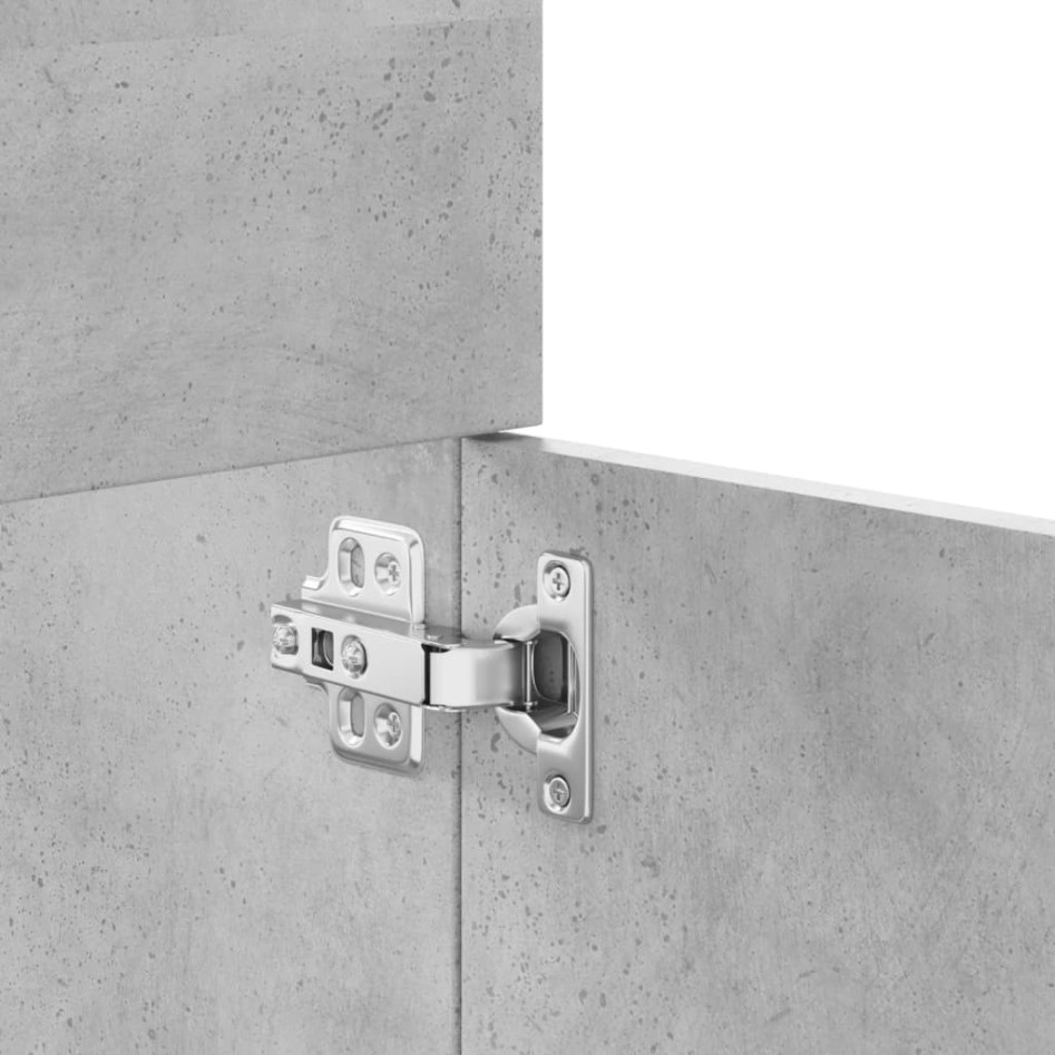 Juego muebles de baño 4 pzas madera contrachapada gris