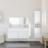 Set muebles de baño 3 piezas madera contrachapada blanco