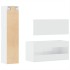 Set muebles de baño 3 piezas madera contrachapada blanco