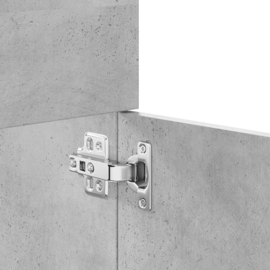 Juego muebles de baño 4 pzas madera contrachapada gris