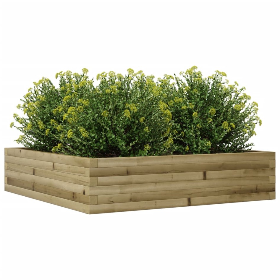 Jardinera madera de pino impregnada 100x100x23