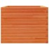 Jardinera de madera maciza de pino marrón cera 60x60x45,5