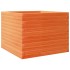 Jardinera de madera maciza de pino marrón cera 60x60x45,5