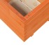 Jardinera madera maciza de pino marrón cera 60x60x49,5