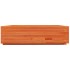 Jardinera de madera maciza de pino marrón cera 90x90x26,5