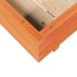 Jardinera de madera maciza de pino marrón cera 90x90x26,5