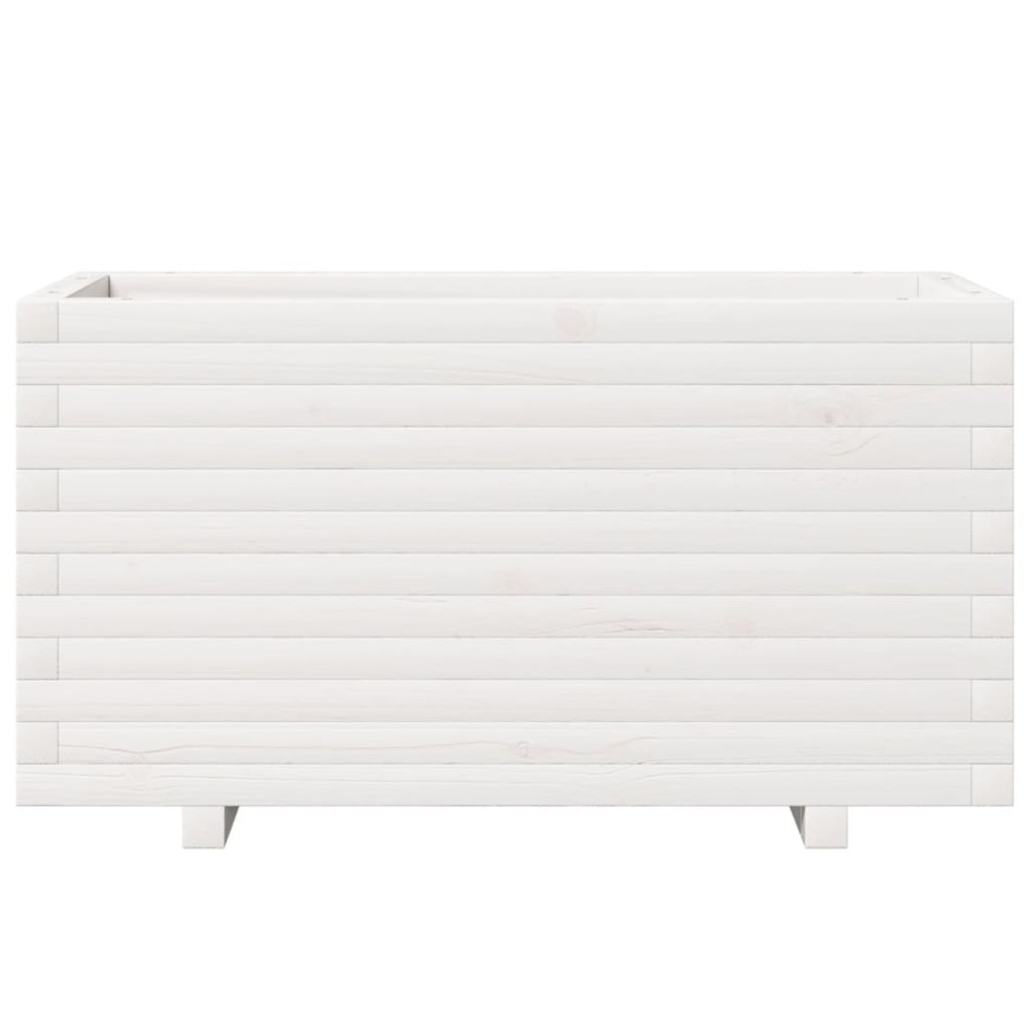 Jardinera madera maciza de pino blanco 90x40x49,5