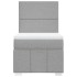 Cama box spring con colchón tela gris claro 90x200