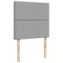 Cama box spring con colchón tela gris claro 90x200