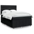 Cama box spring con colchón tela negro 140x200