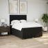Cama box spring con colchón tela negro 140x200