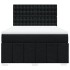 Cama box spring con colchón tela negro 140x200