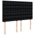 Cama box spring con colchón tela negro 140x200