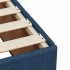 Cama box spring con colchón tela azul 140x200