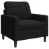 Sillón de terciopelo negro 60