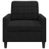 Sillón de terciopelo negro 60