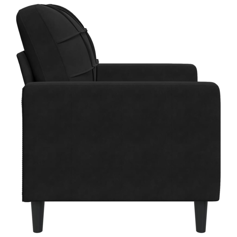 Sillón de terciopelo negro 60
