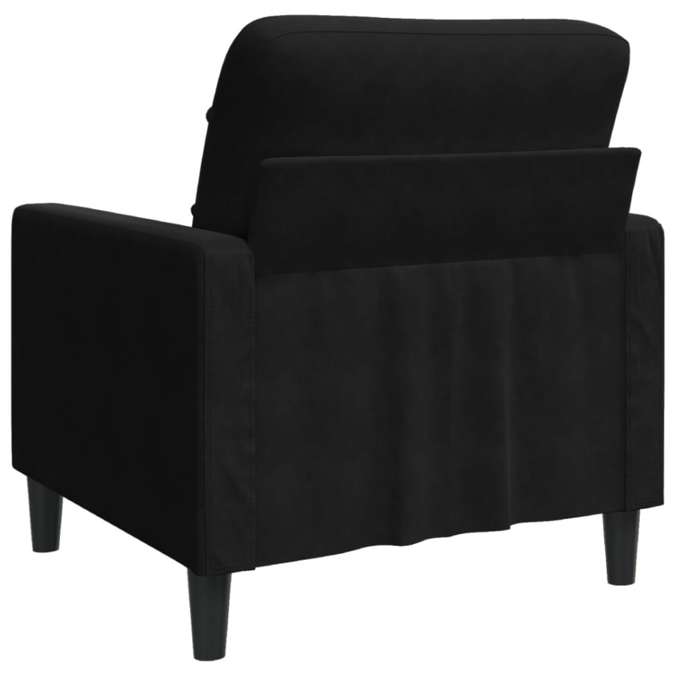 Sillón de terciopelo negro 60