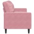 Sofá de 3 plazas terciopelo rosa 180