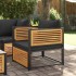 Sillón de jardín con cojines madera maciza de