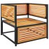 Sillón de jardín con cojines madera maciza de