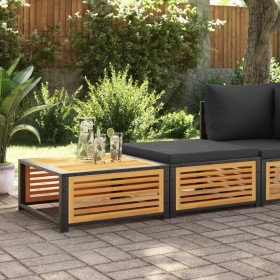 Mesa de jardín con taburete madera maciza de