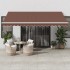 Toldo retráctil manual marrón 450x300