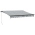 Toldo retráctil manual con LED antracita y blanco 300x250