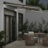 Toldo retráctil manual con LED antracita y blanco 300x250