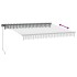 Toldo retráctil manual con LED antracita y blanco 300x250