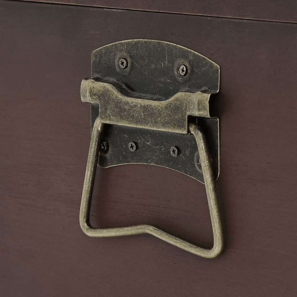 Cofre con pestillos contrachapada marrón 90x50x39,5