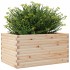 Jardinera de madera maciza de pino 90x60x46