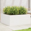 Jardinera madera maciza de pino blanco 110x110x46 cm