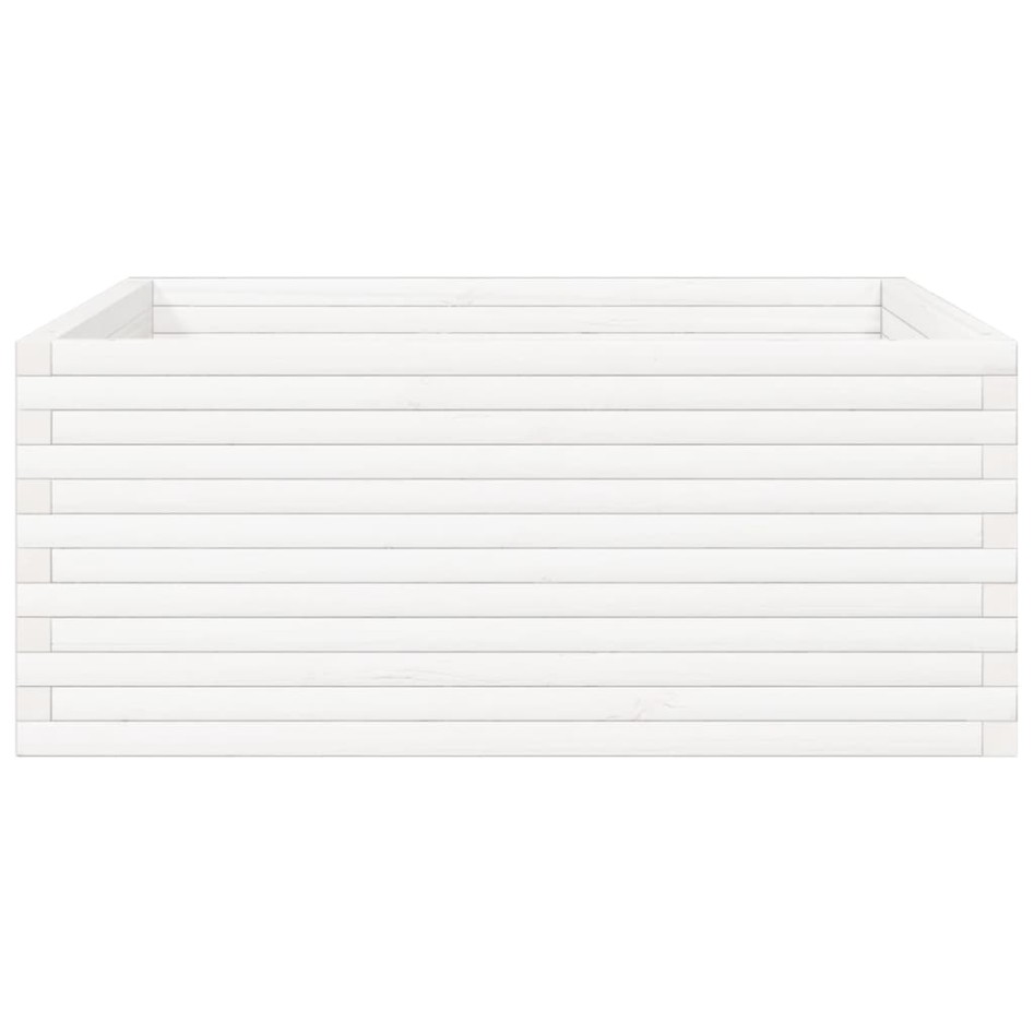 Jardinera madera maciza de pino blanco 110x110x46