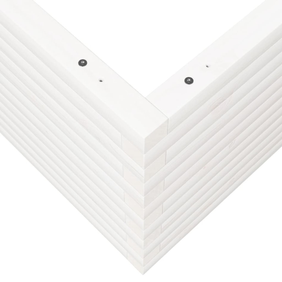 Jardinera madera maciza de pino blanco 110x110x46