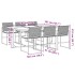 Set de comedor de jardín 7 pzas y cojines ratán sintético