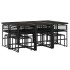 Set de comedor jardín 11 pzas con cojines ratán sintético