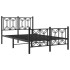 Estructura cama sin colchón con estribo metal negro 120x190