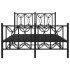 Estructura cama sin colchón con estribo metal negro 120x190