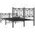 Estructura cama sin colchón con estribo metal negro 120x190