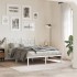 Estructura cama sin colchón con cabecero metal blanco