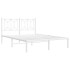 Estructura cama sin colchón con cabecero metal blanco
