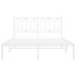 Estructura cama sin colchón con cabecero metal blanco