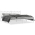 Estructura cama sin colchón con cabecero metal blanco
