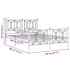 Estructura cama sin colchón con estribo metal blanco 140x190
