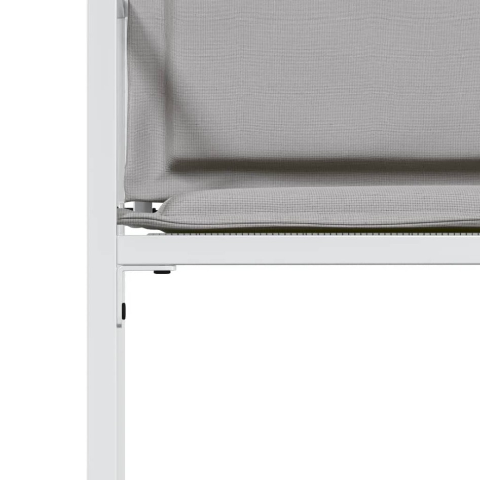 Sillas de jardín con cojines 4 uds acero y textilene