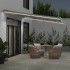 Toldo retráctil manual con LED antracita y blanco 450x300